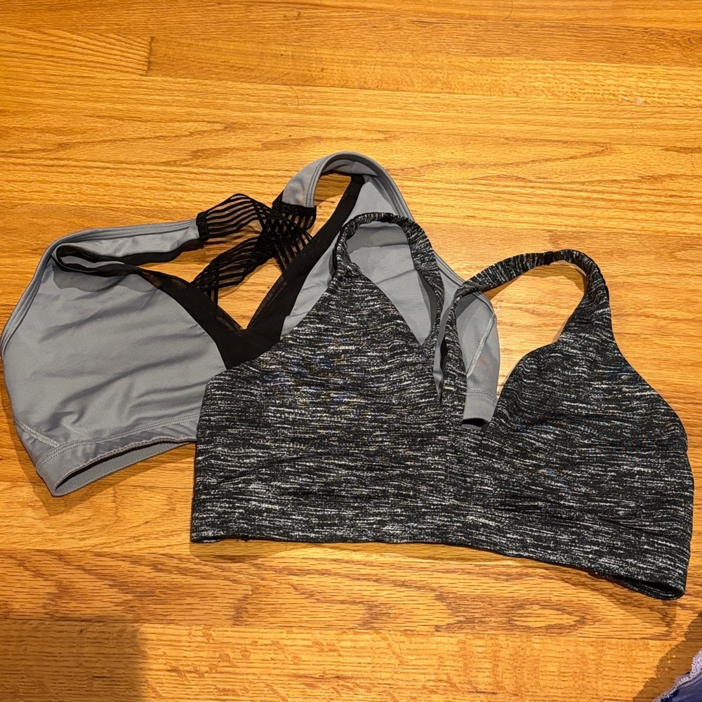 Victoria sport Gray and Black Sports Bra Set